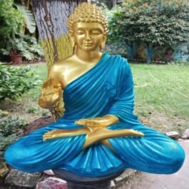 Polyresin Blessing Buddha Statue | Gold&Blue