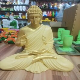 Polyresin Blessing Buddha Statue | Yellow&Gold