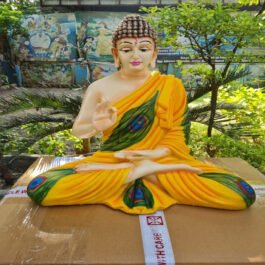 Polyresin Blessing Buddha Statue | Yellow&Green