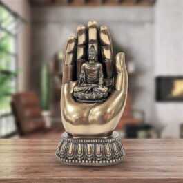 Polyresin Metal Furnished Buddha Showpiece | Bronze Shade