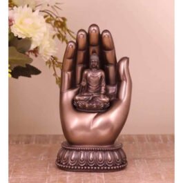 Polyresin Metal Furnished Buddha Showpiece | Copper Shade