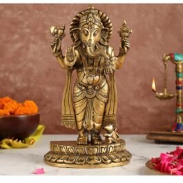 Pure Brass Standing Ganesha Statue