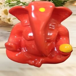 Radiant Ceramic Ganesha Figurine | Orange