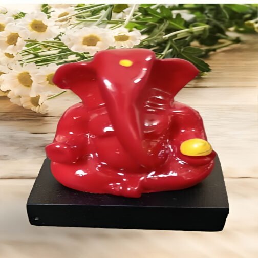 Radiant Ceramic Ganesha Figurine | Pink