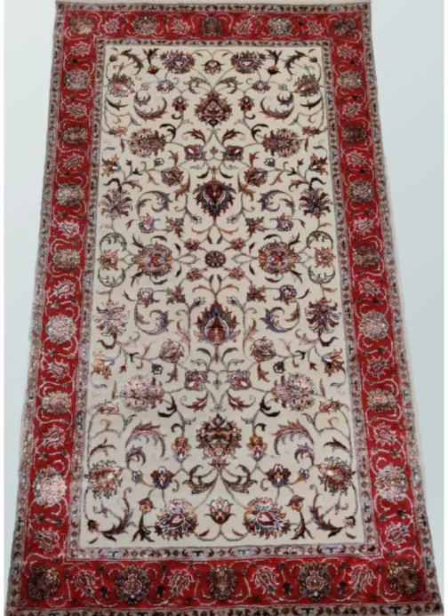 Cream Red Wool Carpets