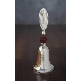 Silver Coated Brass Rudraksha Prayer Bell