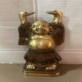 Superb Brass Laughing Buddha Statue