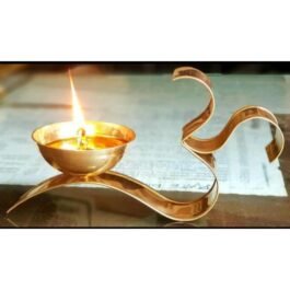 Superb Brass Om Shaped Diya