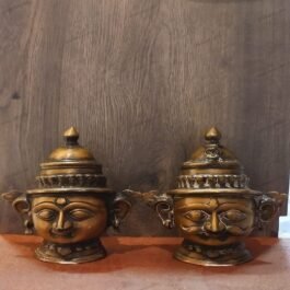 Unique Brass Shiva Paravati Head Figurine