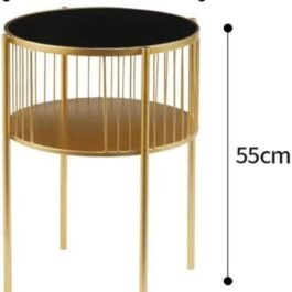 Circular Side Table with Storage Space
