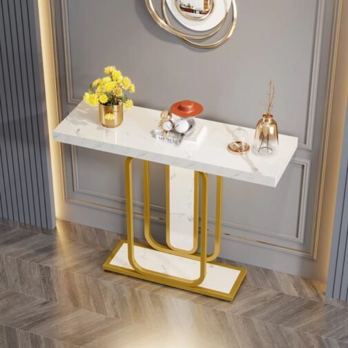 Modern Entryway Console Table with Led Light - Image 2