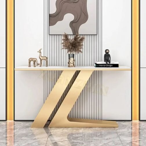 Gold Metal Console Table