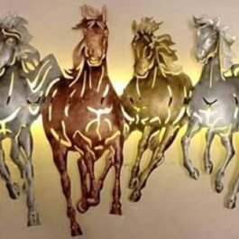 Authentic Metal 7 Running Horses Artwork