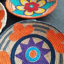 Handmade Colorful Wall Baskets for Home Decor