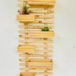 Handmade Wooden Plant Stand: Wall-Hanging Design